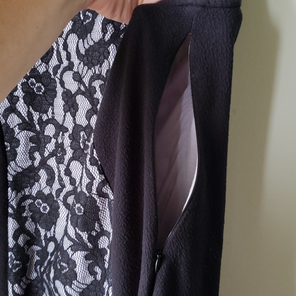 Anthropologie‎ Maeve Floral Lace Black Dress sz M P - Picture 11 of 11